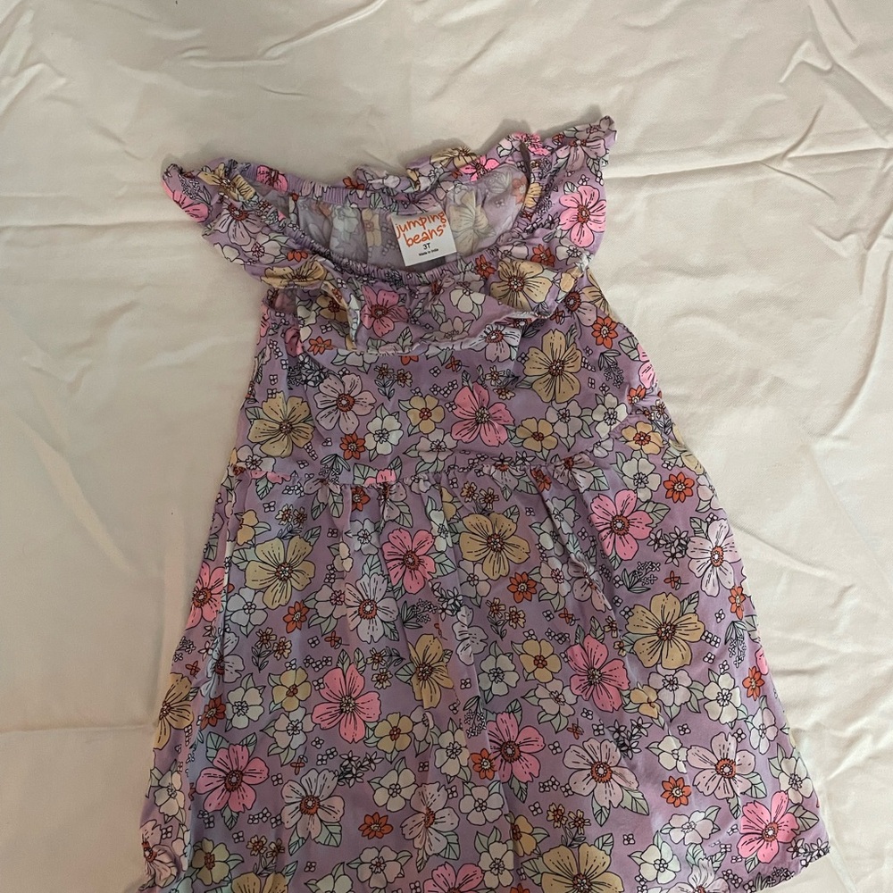 Jumping Beans Floral Kids Dress in Lavender and Pink